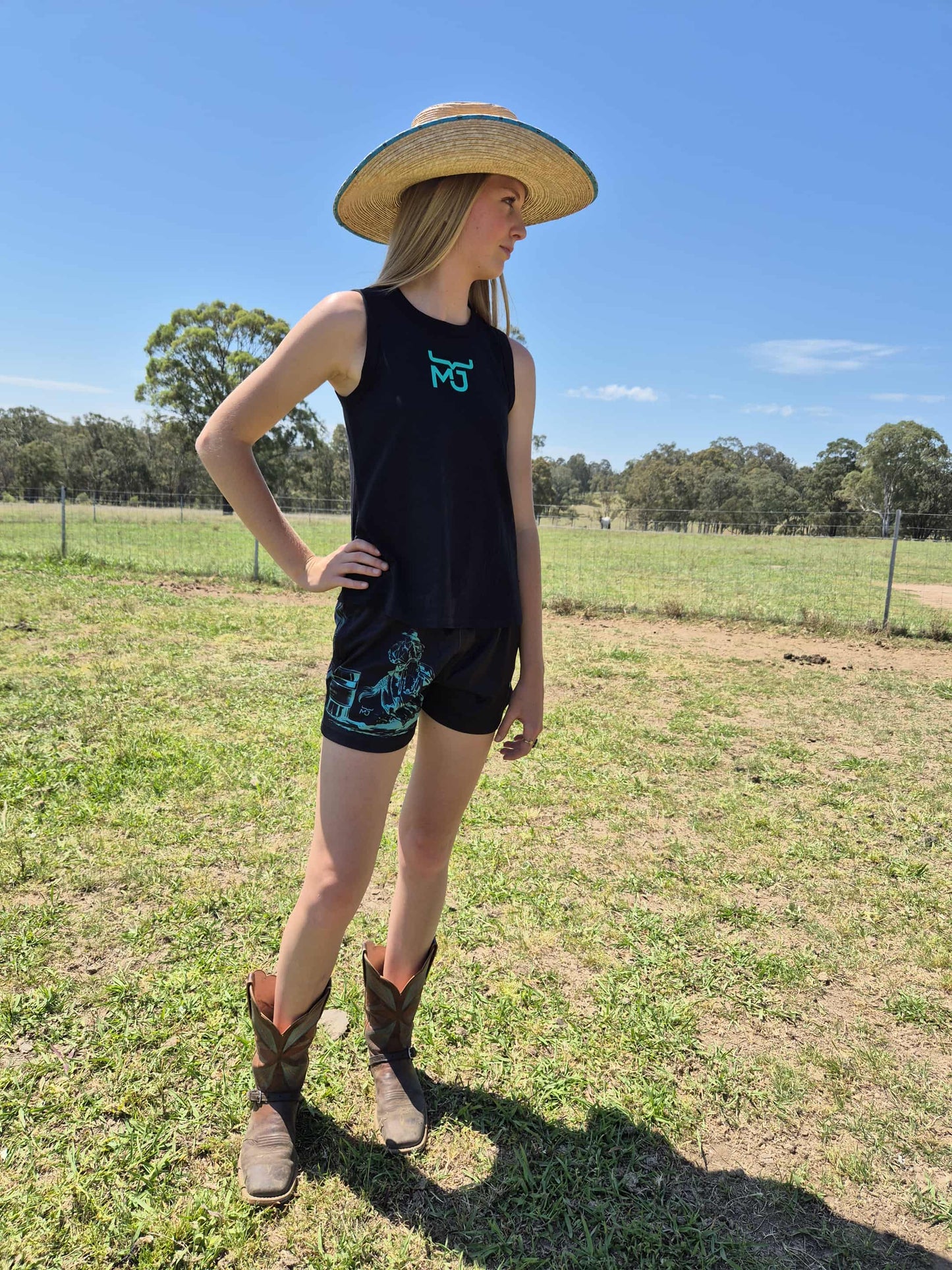 Ladies MJ Barrel Racer Singlet