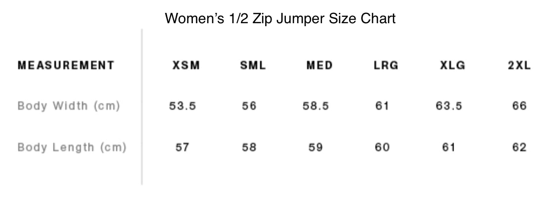 Women's 1/2 Zip Jumper