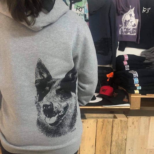 MJ Cattle Dog Hoodie back