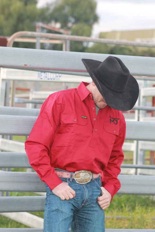 Men's 1/2 Placket Light Cotton Shirt