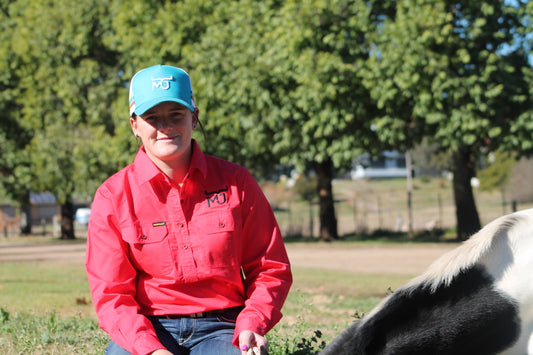 Ladies 1/2 Placket Long Sleeve Shirt