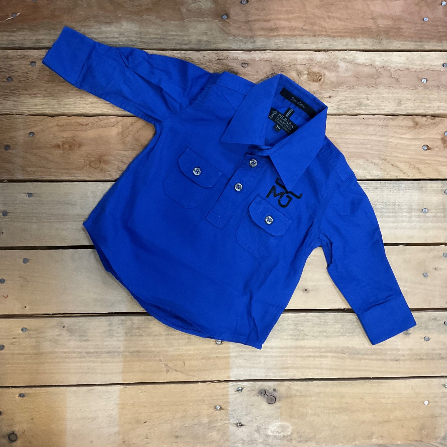 Babies 1/2 Placket Work Shirts • MJ Clothing Womens Mens Country Clothing Kids Fashion