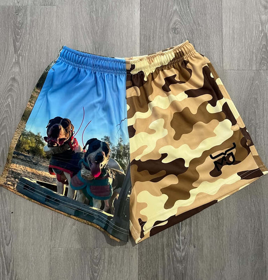 Camo Side by Side Shorts - Adults