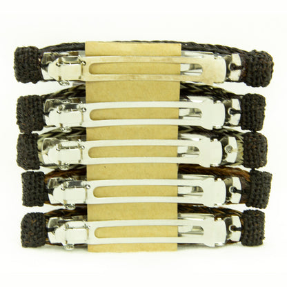 French Braid Horse Hair - Two Tone Edge /  Cream Braid