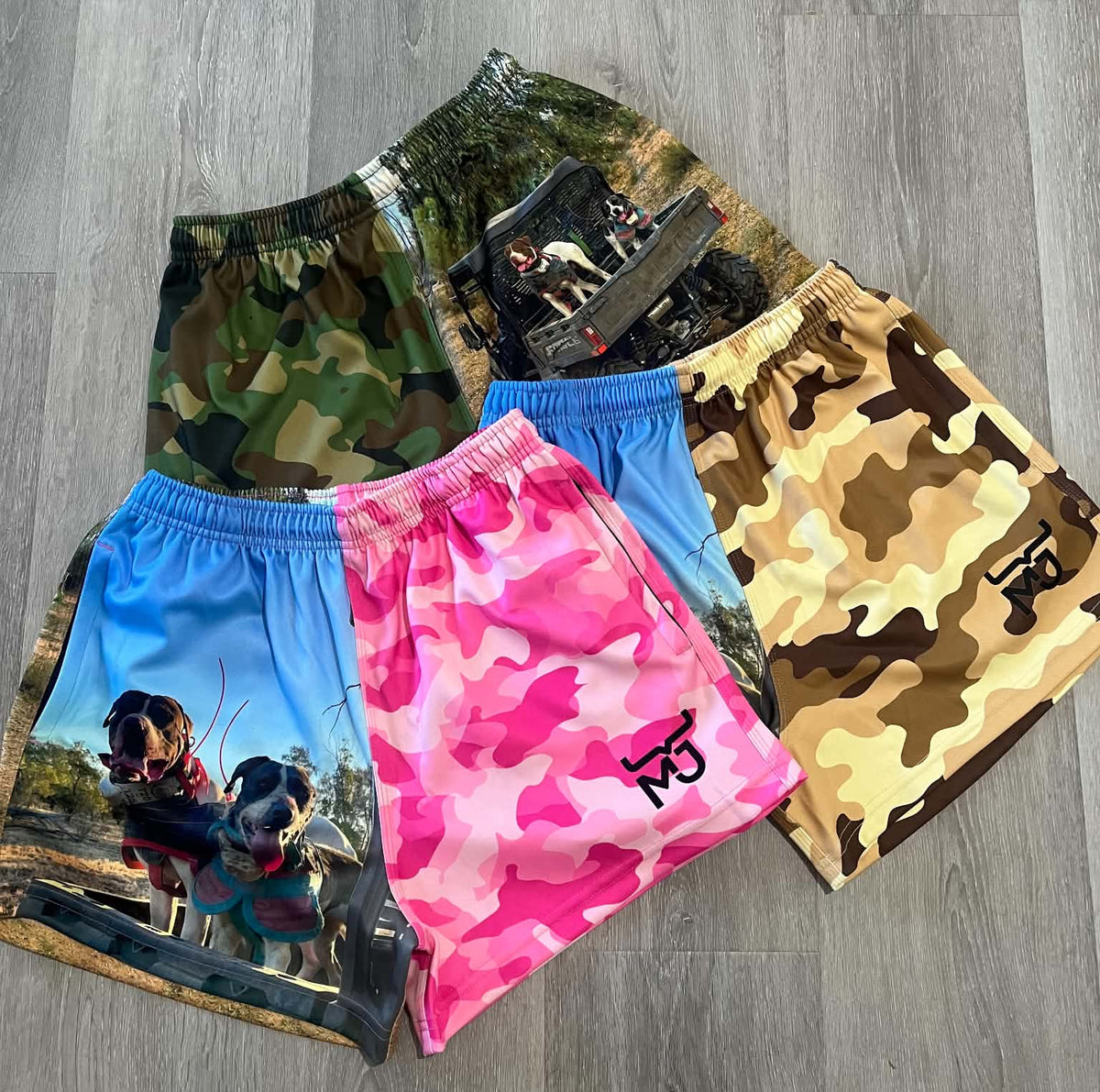 Camo Side by Side Shorts - Adults