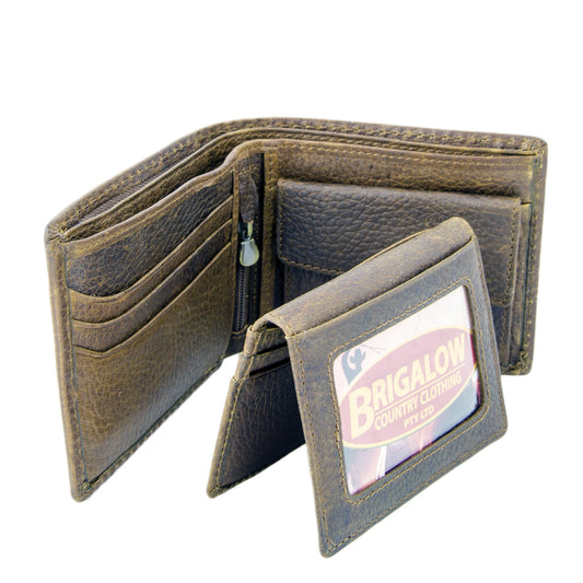 Large View Wallet - Leather - Distressed - Campdrafter • MJ Clothing Womens Mens Country Clothing Kids Fashion