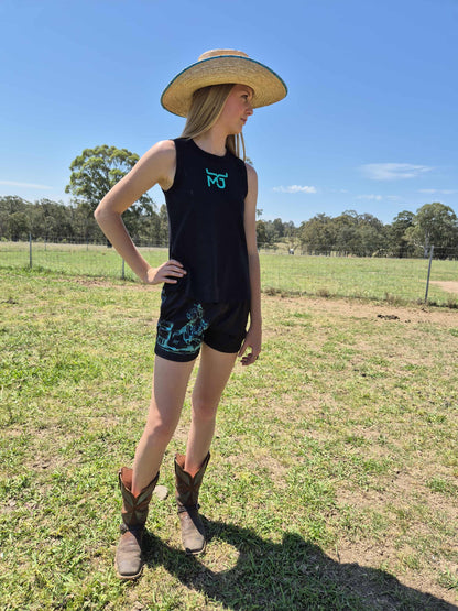 Ladies MJ Barrel Racer Singlet