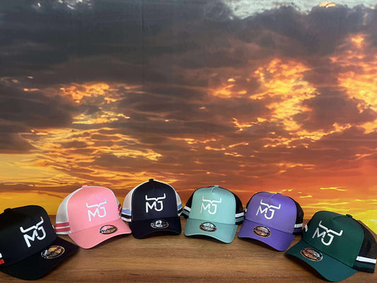 MJ Children's  Striped Trucker Caps