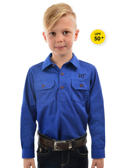 Kids 1/2 Placket Work Shirts