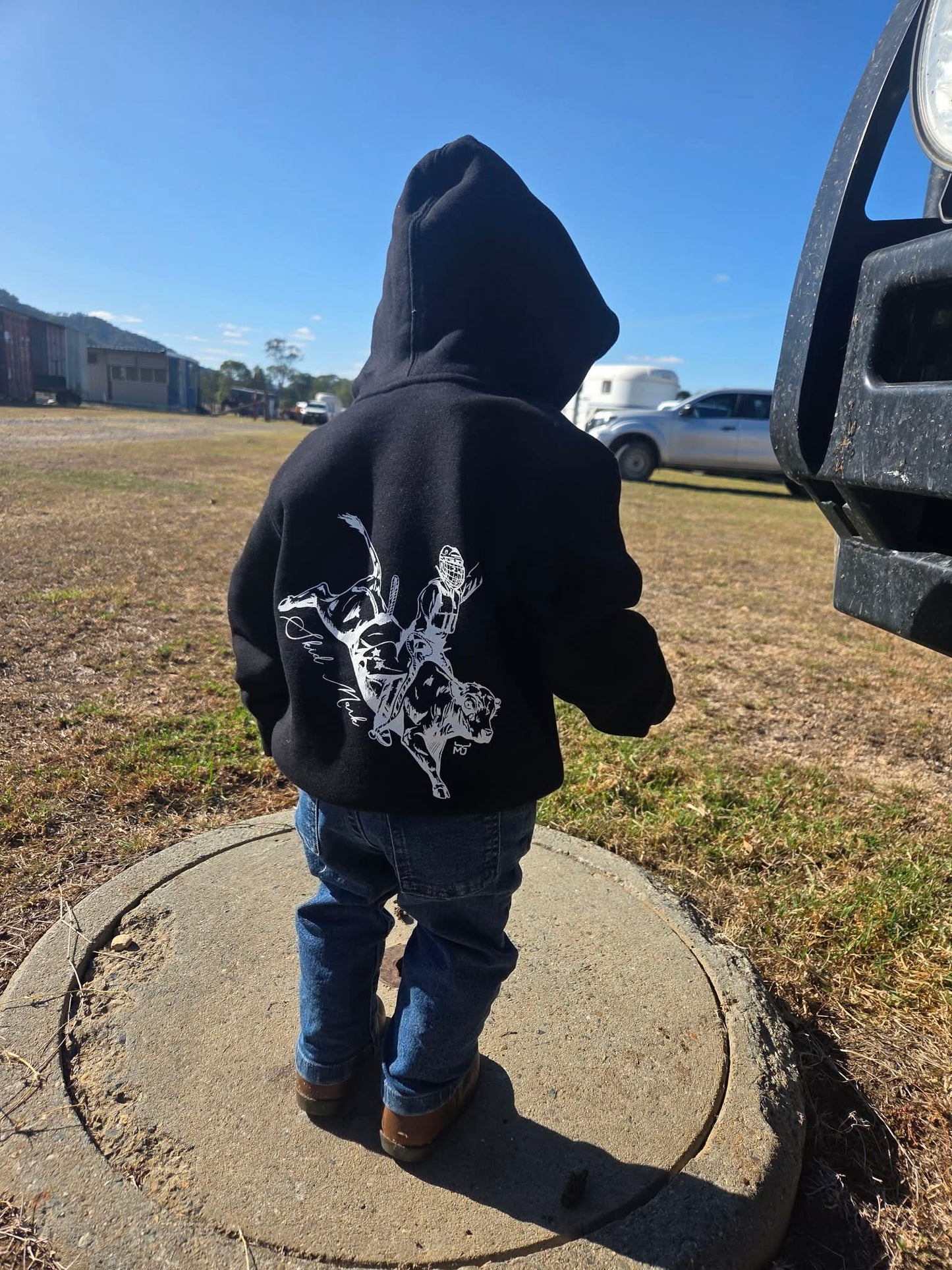 "Skid Mark" Kids MJ Bull Riding Hoodie