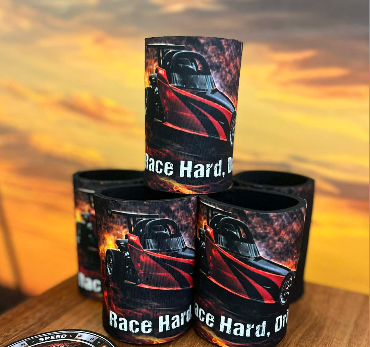 Race Hard, Drink Cold Stubby Holder