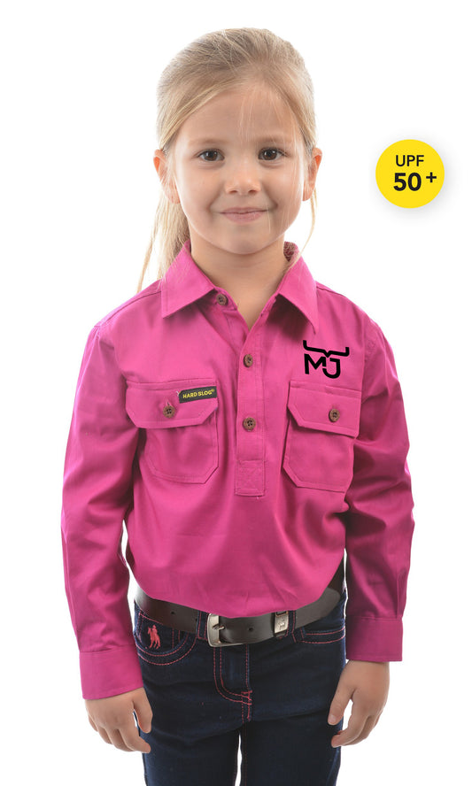 Kids 1/2 Placket Work Shirts • MJ Clothing Womens Mens Country Clothing Kids Fashion