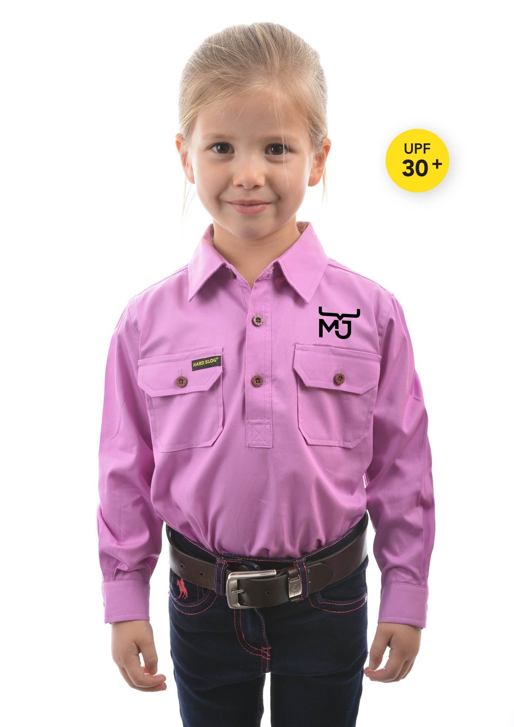 Kids 1/2 Placket Work Shirts • MJ Clothing Womens Mens Country Clothing Kids Fashion