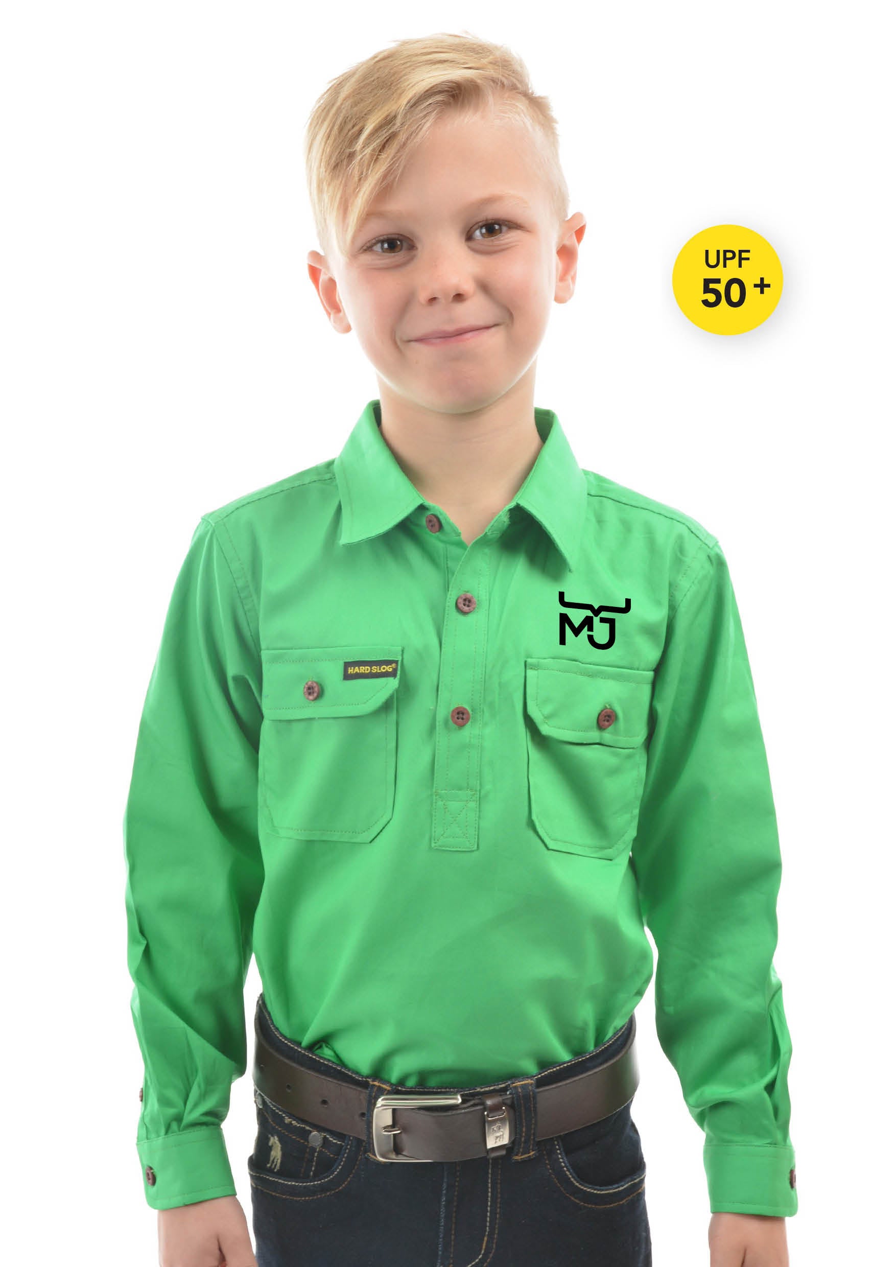 Kids 1/2 Placket Work Shirts • MJ Clothing Womens Mens Country Clothing Kids Fashion